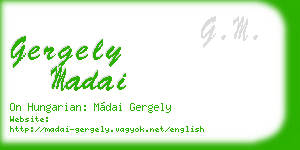 gergely madai business card